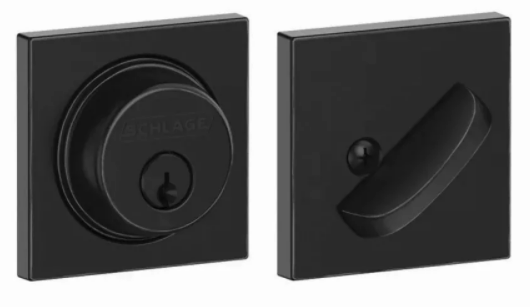 deadbolt w/ collins trim - matte black