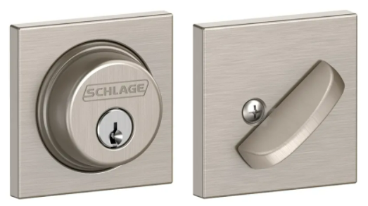 deadbolt w/ collins trim - satin nickel